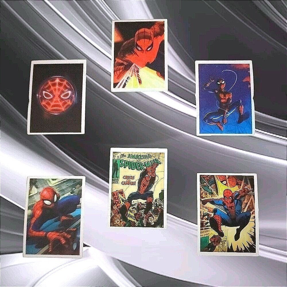 Marvel Unisex 6-Piece Spider-Man Comic Art Sticker Set Multicolor 1"x2"